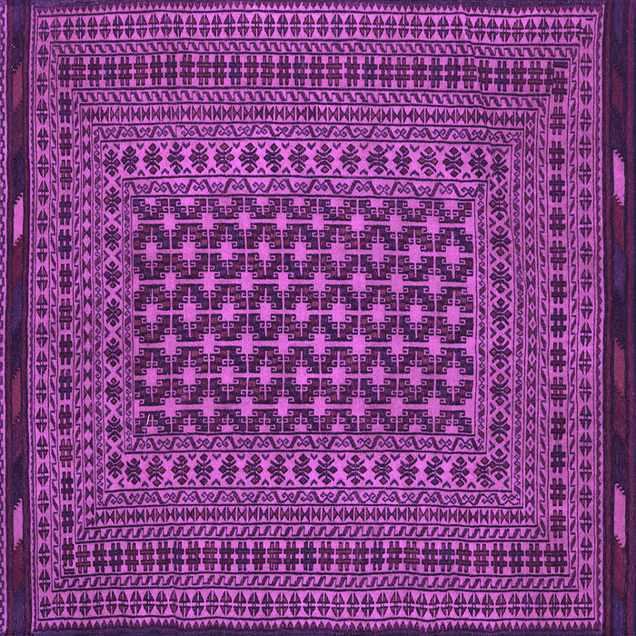 Square Machine Washable Southwestern Purple Country Area Rugs, wshtr2300pur