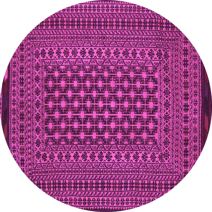 Round Southwestern Pink Country Rug, tr2300pnk