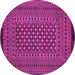 Round Southwestern Pink Country Rug, tr2300pnk