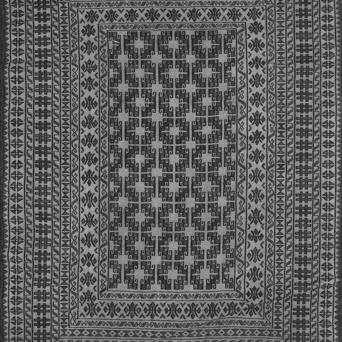 Serging Thickness of Machine Washable Southwestern Gray Country Rug, wshtr2300gry