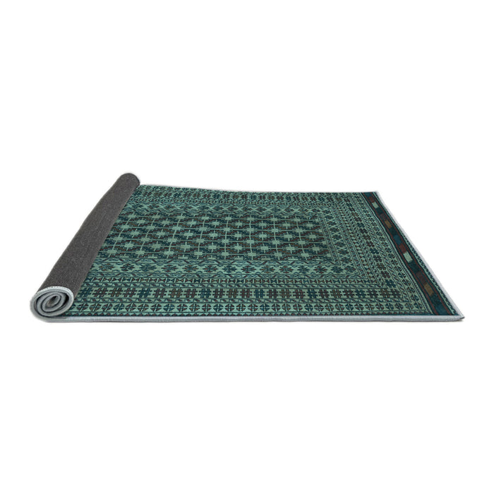 Sideview of Southwestern Light Blue Country Rug, tr2300lblu