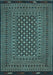 Southwestern Light Blue Country Rug, tr2300lblu