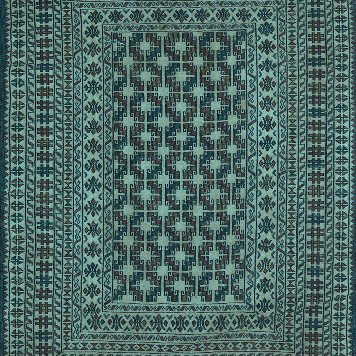 Machine Washable Southwestern Light Blue Country Rug, wshtr2300lblu