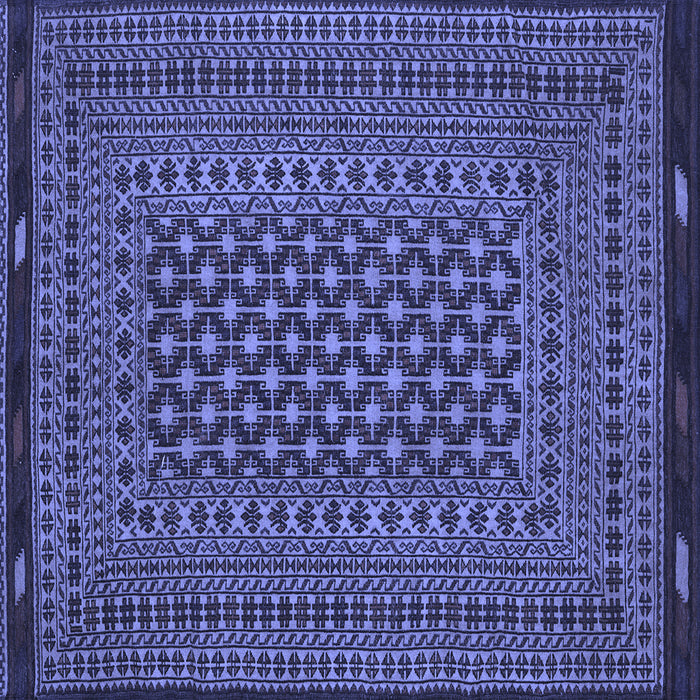Square Southwestern Blue Country Rug, tr2300blu