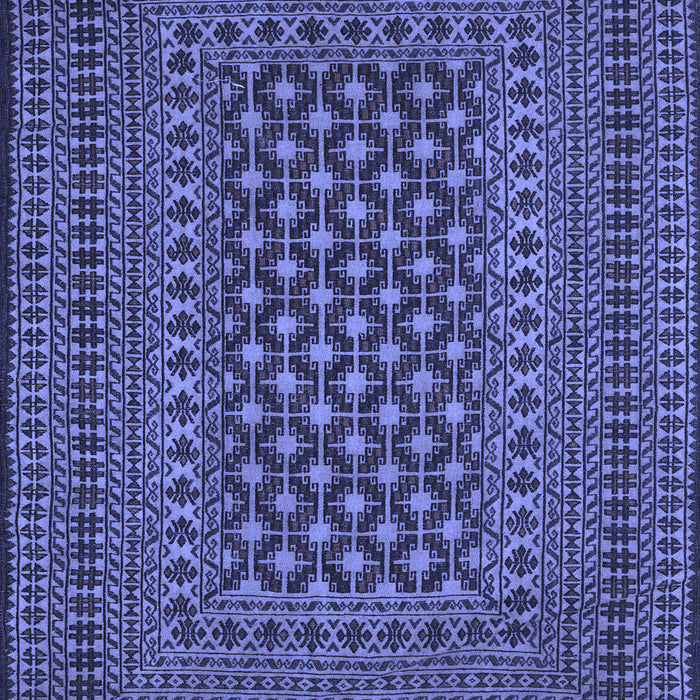 Machine Washable Southwestern Blue Country Rug, wshtr2300blu