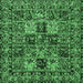 Square Persian Emerald Green Traditional Rug, tr2301emgrn