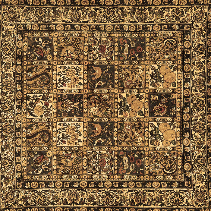 Square Persian Brown Traditional Rug, tr2301brn