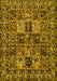 Machine Washable Persian Yellow Traditional Rug, wshtr2301yw