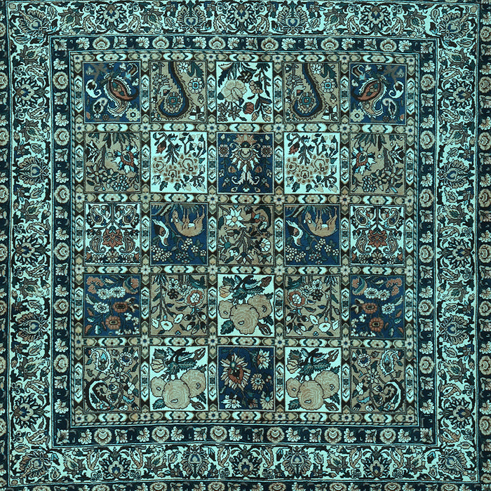 Square Persian Light Blue Traditional Rug, tr2301lblu
