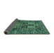 Sideview of Persian Turquoise Traditional Rug, tr2301turq