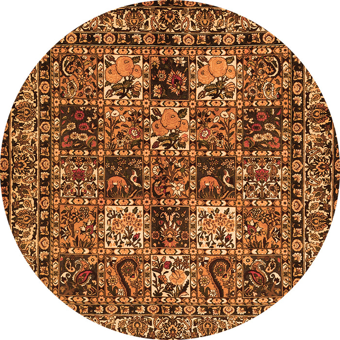Square Persian Orange Traditional Rug, tr2301org