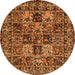 Square Persian Orange Traditional Rug, tr2301org