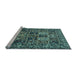 Sideview of Machine Washable Persian Light Blue Traditional Rug, wshtr2301lblu