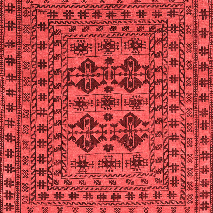Machine Washable Southwestern Red Country Rug, wshtr2302red