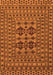 Serging Thickness of Machine Washable Southwestern Orange Country Area Rugs, wshtr2302org