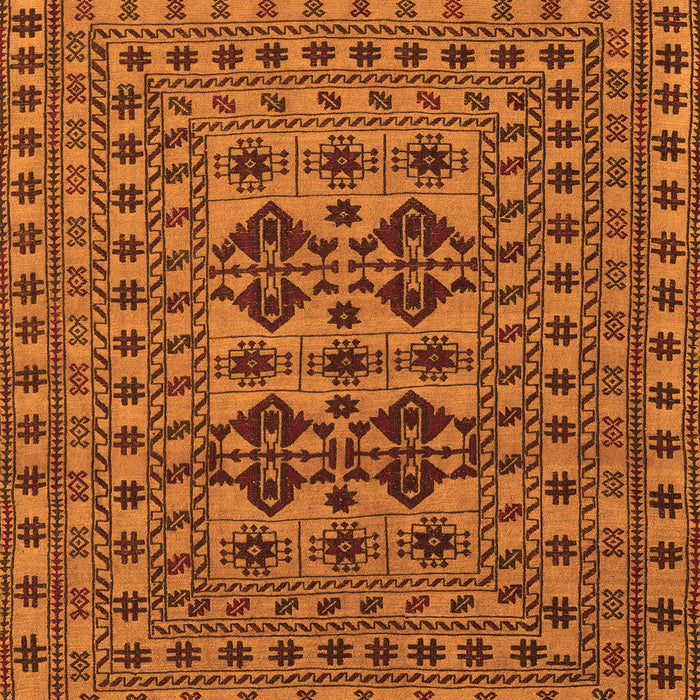 Serging Thickness of Machine Washable Southwestern Orange Country Area Rugs, wshtr2302org
