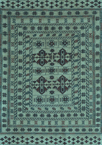 Southwestern Light Blue Country Rug, tr2302lblu