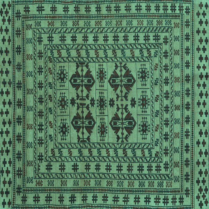Square Southwestern Turquoise Country Rug, tr2302turq