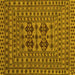 Square Southwestern Yellow Country Rug, tr2302yw