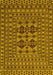 Machine Washable Southwestern Yellow Country Rug, wshtr2302yw