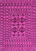 Machine Washable Southwestern Pink Country Rug, wshtr2302pnk