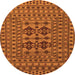 Square Southwestern Orange Country Rug, tr2302org