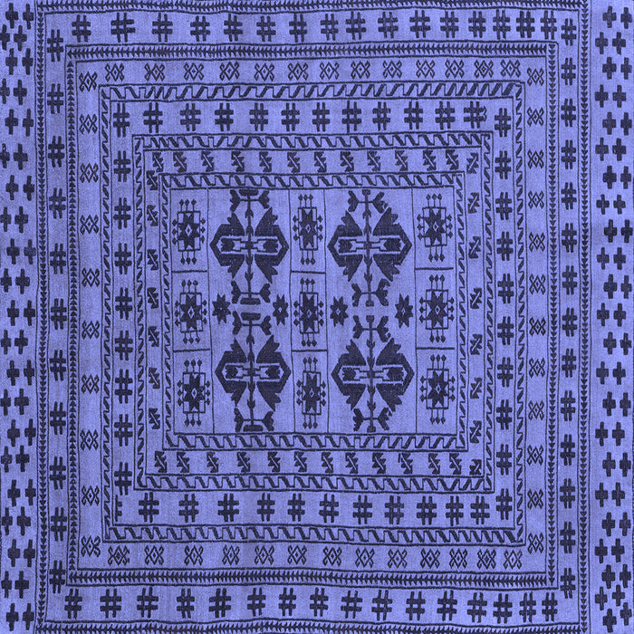 Square Southwestern Blue Country Rug, tr2302blu