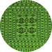 Square Southwestern Green Country Rug, tr2302grn