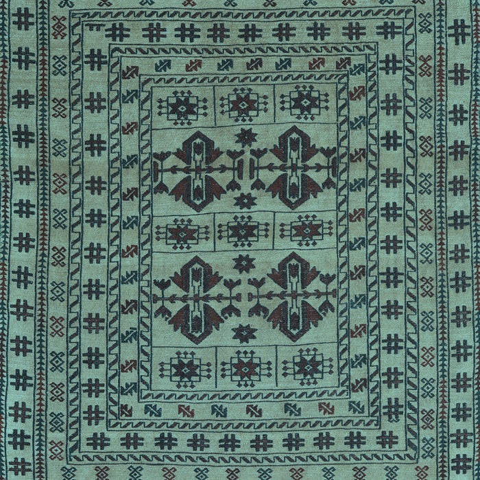 Machine Washable Southwestern Light Blue Country Rug, wshtr2302lblu