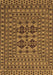 Machine Washable Southwestern Brown Country Rug, wshtr2302brn