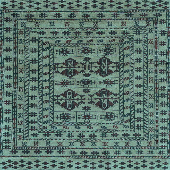 Square Southwestern Light Blue Country Rug, tr2302lblu