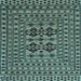 Square Southwestern Light Blue Country Rug, tr2302lblu