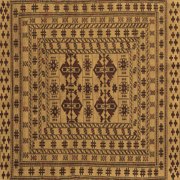 Square Southwestern Brown Country Rug, tr2302brn