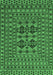 Machine Washable Southwestern Emerald Green Country Area Rugs, wshtr2302emgrn