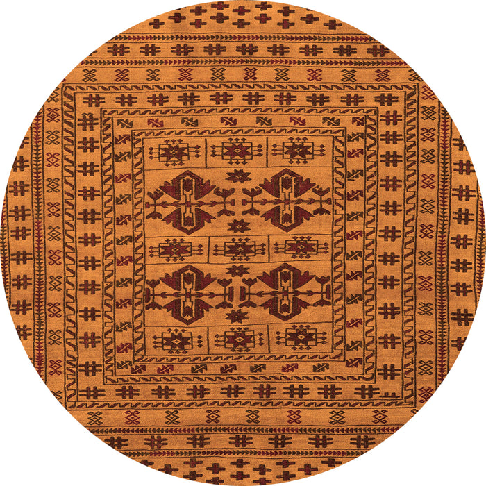 Machine Washable Southwestern Orange Country Area Rugs, wshtr2302org