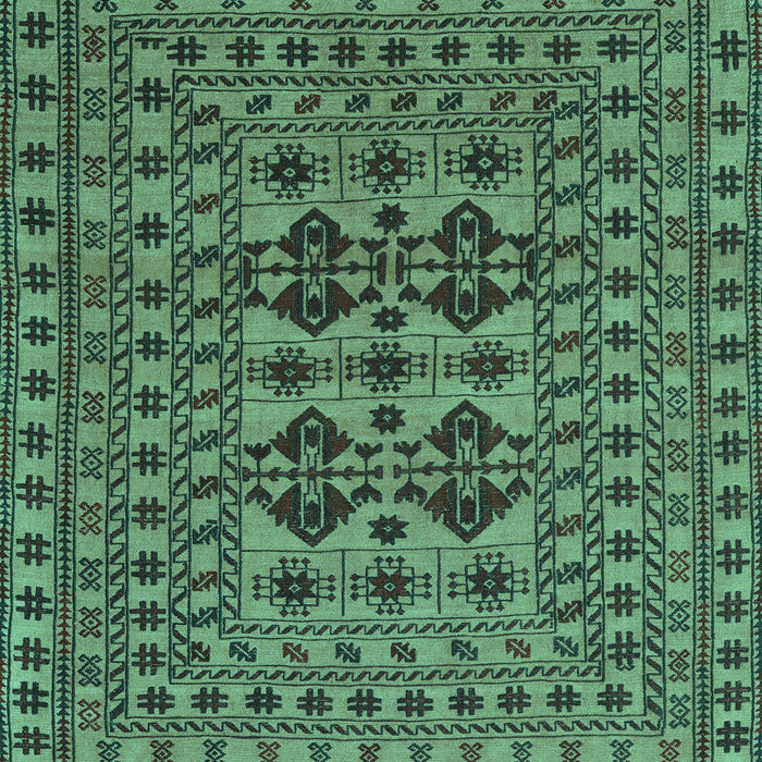 Machine Washable Southwestern Turquoise Country Area Rugs, wshtr2302turq