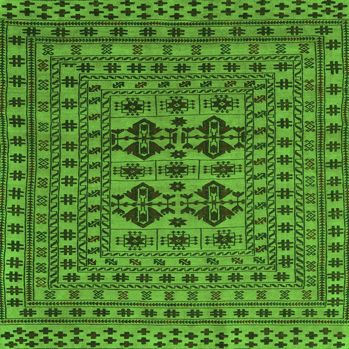Serging Thickness of Southwestern Green Country Rug, tr2302grn