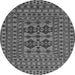 Machine Washable Southwestern Gray Country Rug, wshtr2302gry