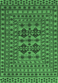 Southwestern Emerald Green Country Rug, tr2302emgrn