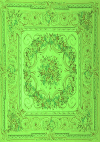 Medallion Green French Rug, tr2303grn