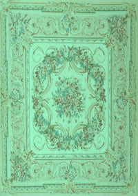 Medallion Turquoise French Rug, tr2303turq