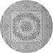 Square Medallion Gray French Rug, tr2303gry