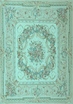 Medallion Light Blue French Rug, tr2303lblu