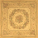 Square Medallion Brown French Rug, tr2303brn