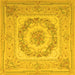 Square Medallion Yellow French Rug, tr2303yw