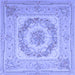 Square Medallion Blue French Rug, tr2303blu