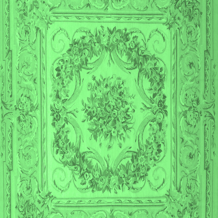 Medallion Emerald Green French Rug, tr2303emgrn