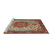 Sideview of Machine Washable Traditional Saffron Red Rug, wshtr2304