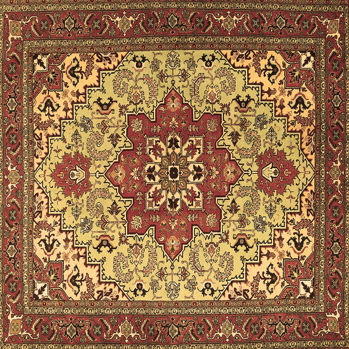Square Machine Washable Persian Brown Traditional Rug, wshtr2304brn