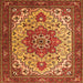 Serging Thickness of Persian Orange Traditional Rug, tr2304org